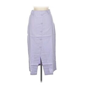 Rita Row Balos Lavender Linen Midi Skirt Size Small